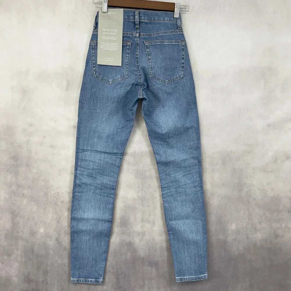 Everlane High Rise Skinny Jeans Womens 23 Stretch Minimalist Indie‎ Clean Girl